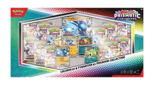 [ Outlet ] Pokémon TCG Prismatic Evolutions Lucario ex & Tyranitar ex Premium Collection (1)
